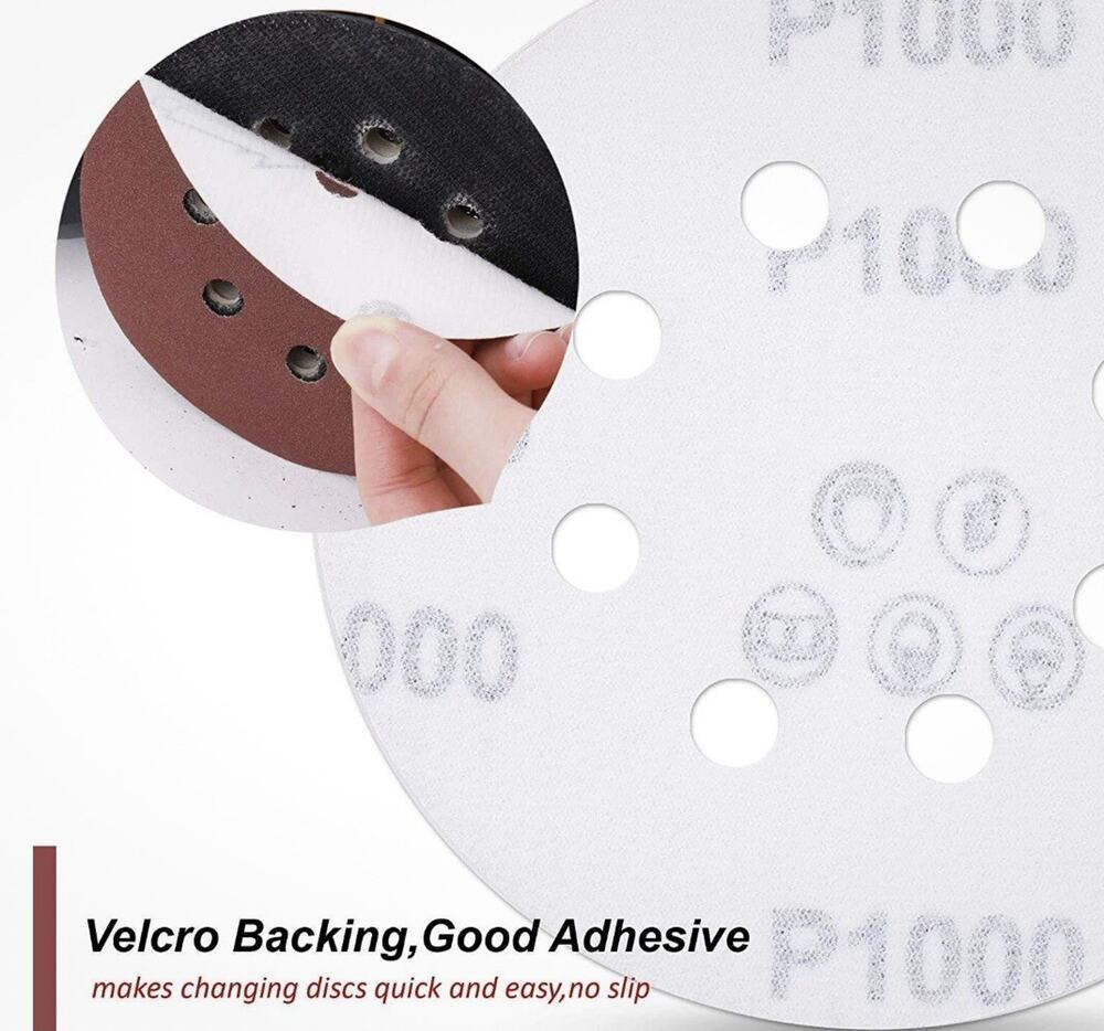 5inch Sanding Discs 40-1000 Grit Hook Loop 8-Hole Orbital Sander Paper Sandpa